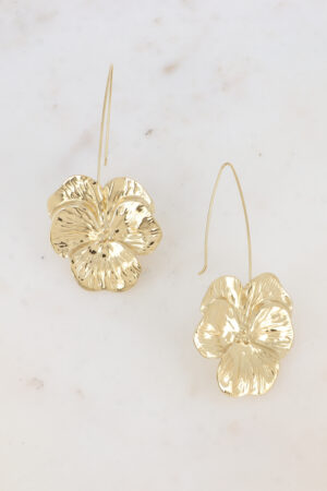 Boucles d'oreilles feuille à tige